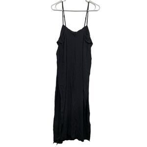 Urban Outfitters Black Maxi Side Split Tank Romper